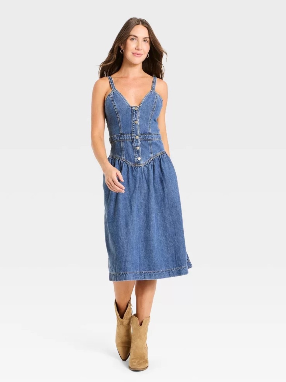 NWT Universal Threads Denim Corset Dress - XXL